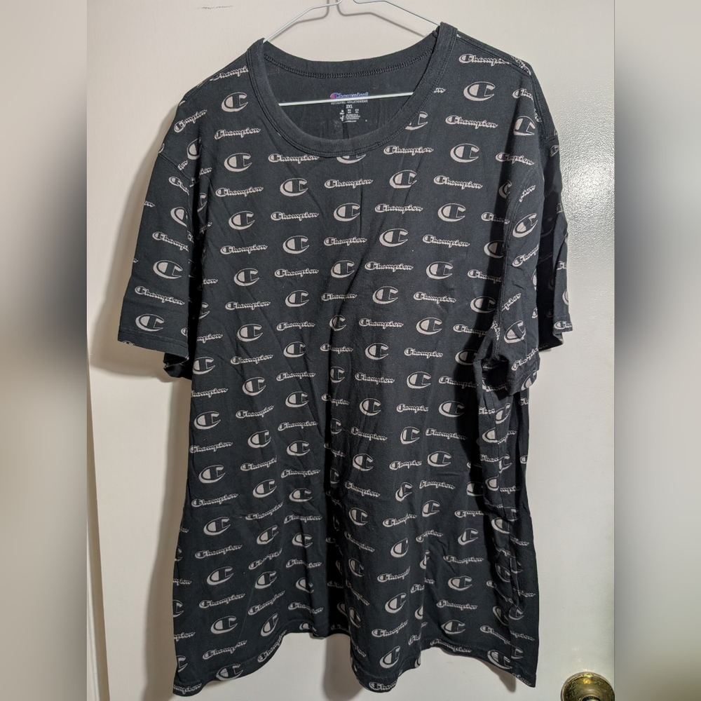 Champion Black Logo T-Shirt